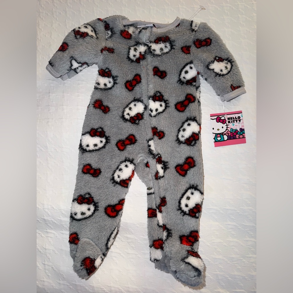 New Hello Kitty plush onesie grey